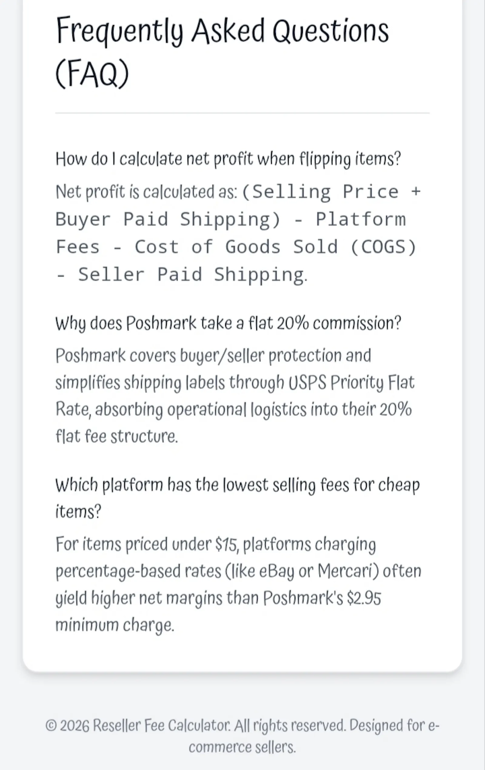 Reseller Fee Calculator screenshot 5