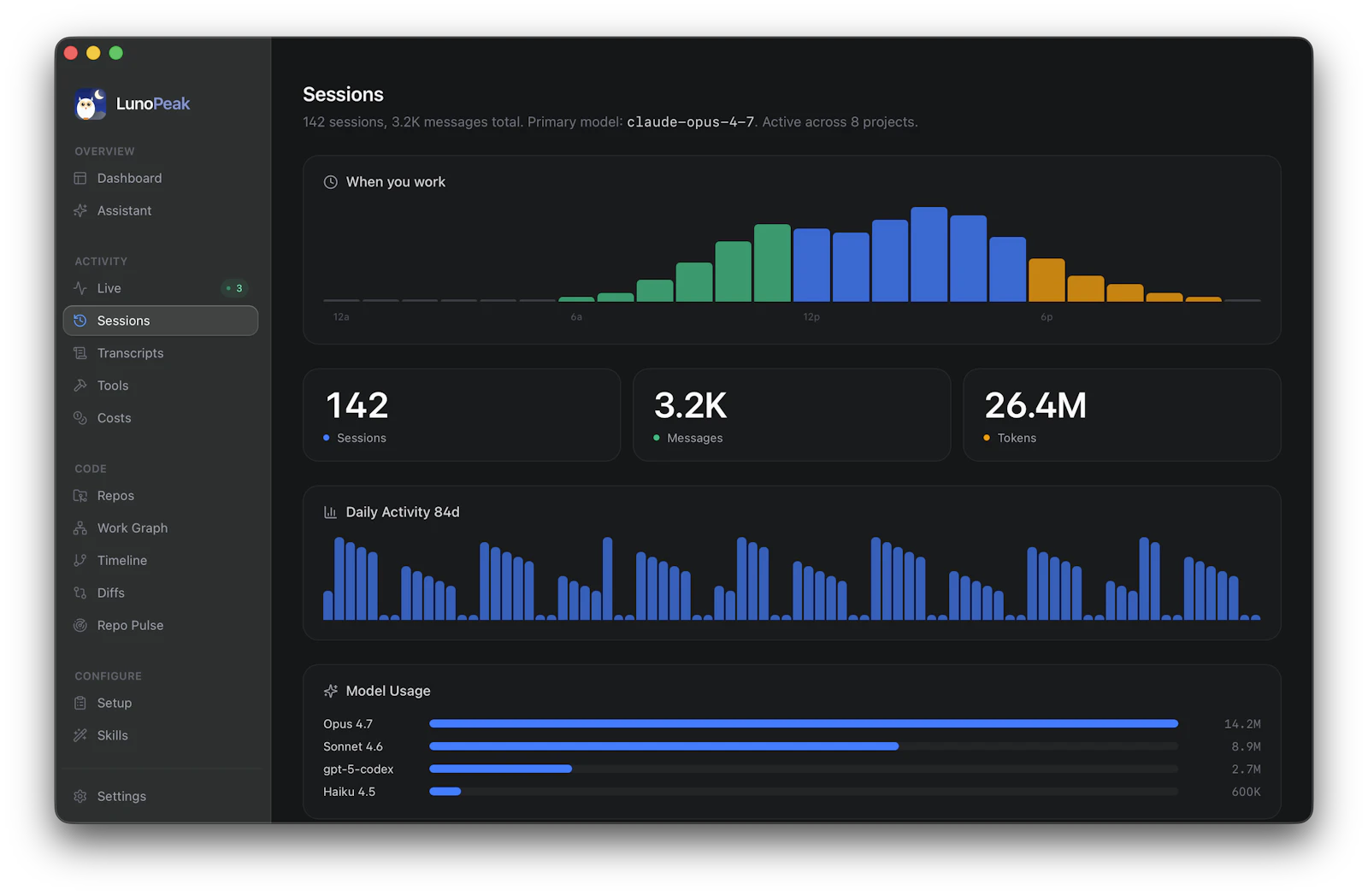 LunoPeak screenshot 4
