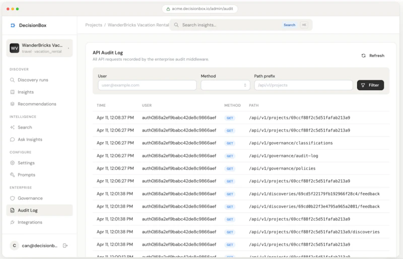 DecisionBox Enterprise screenshot 1