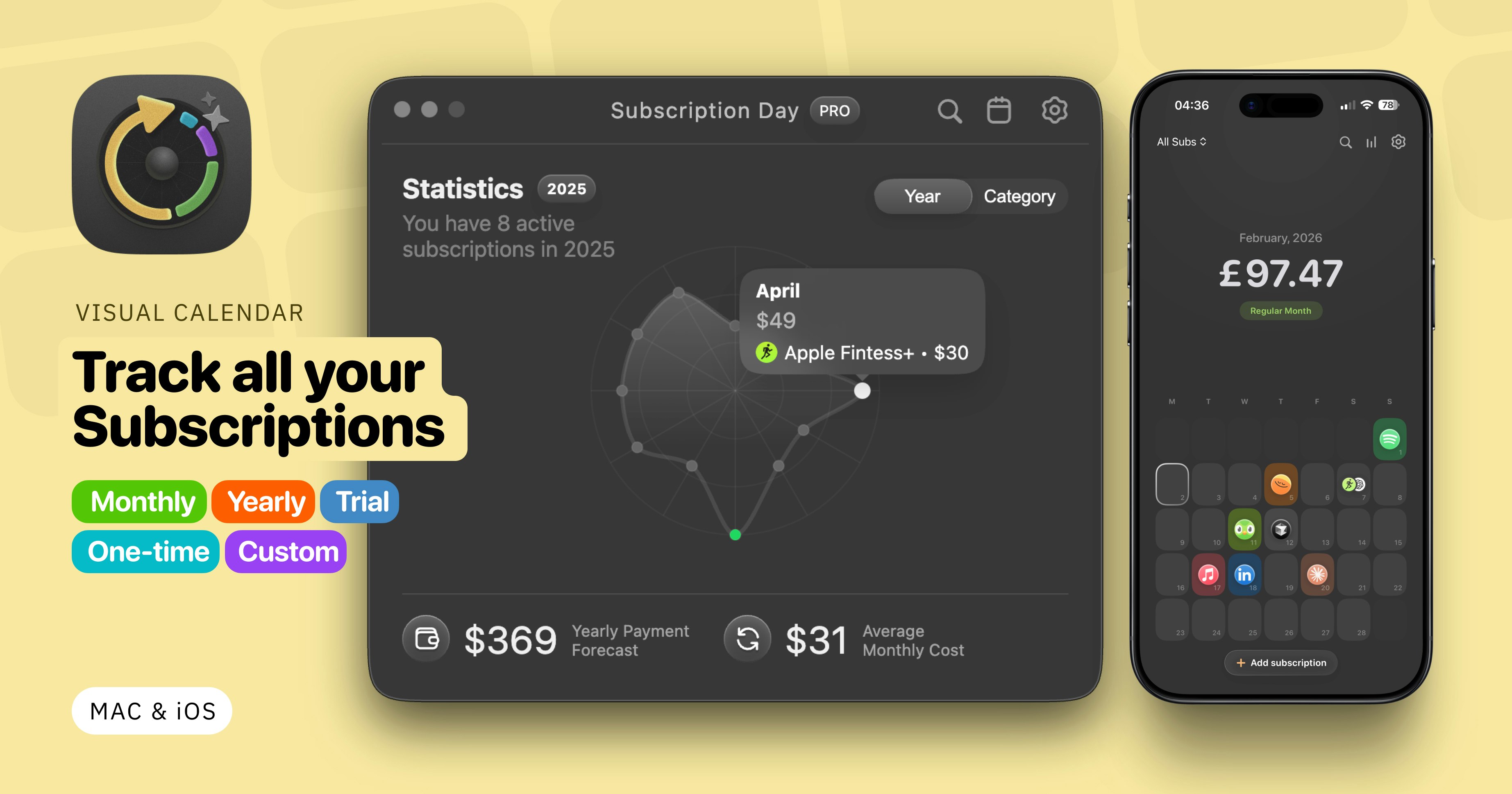 Subscription Day² for iOS gallery image