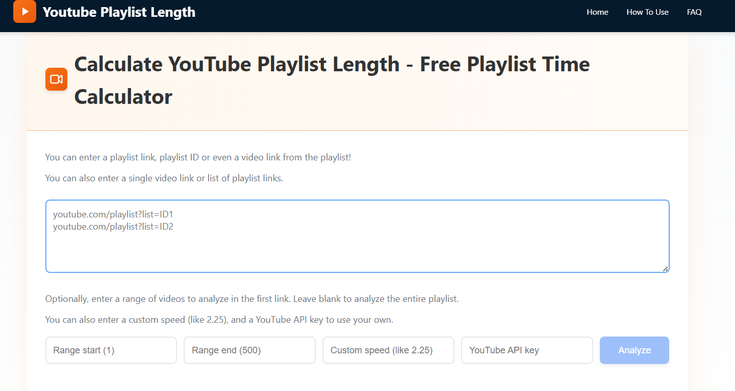 YouTube Playlist Length Calculator gallery image