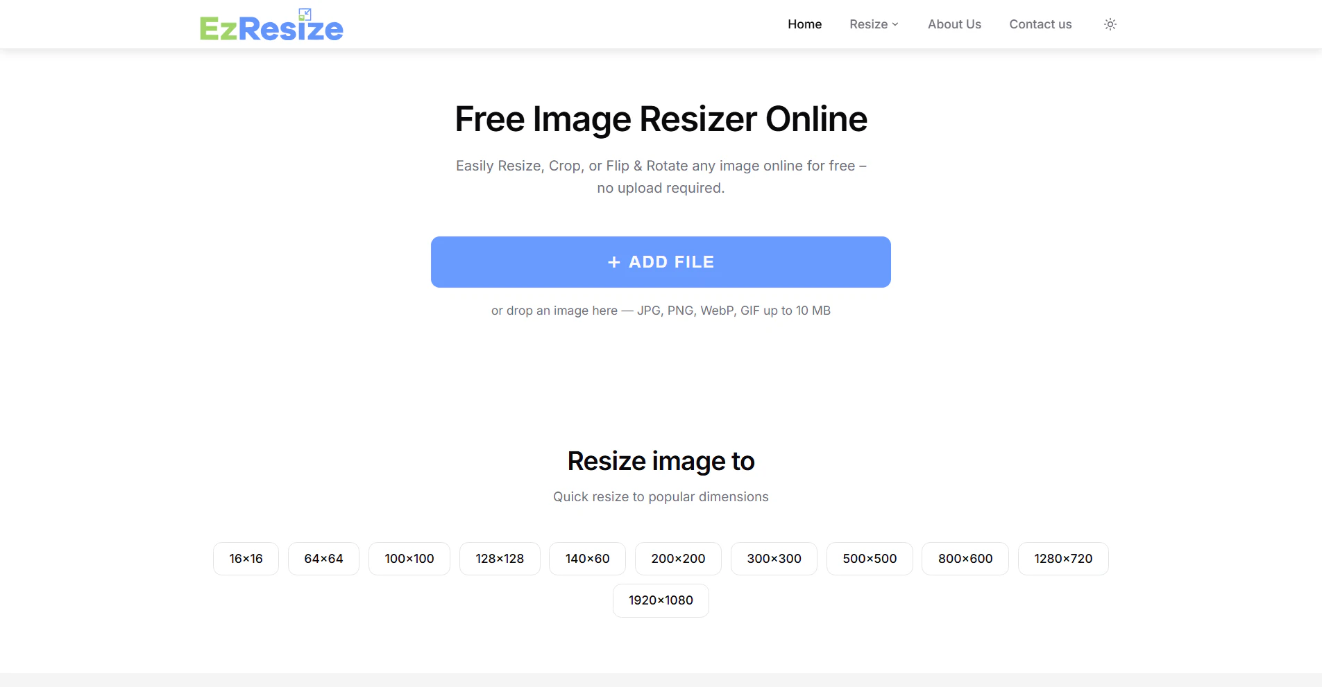 Free Image Resizer Online 대표 미리보기