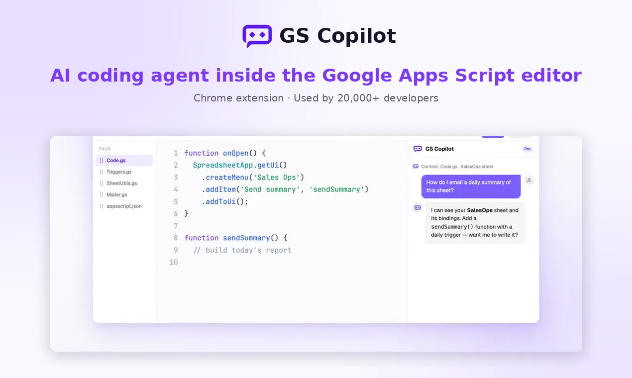 Google Apps Script Copilot gallery image