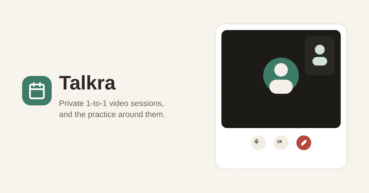 Talkra - private 1-to-1 video sessions gallery image