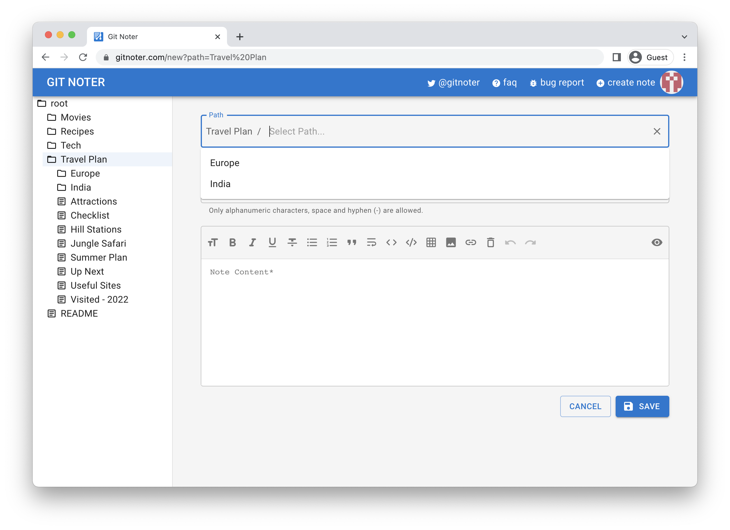 GitNoter gallery image