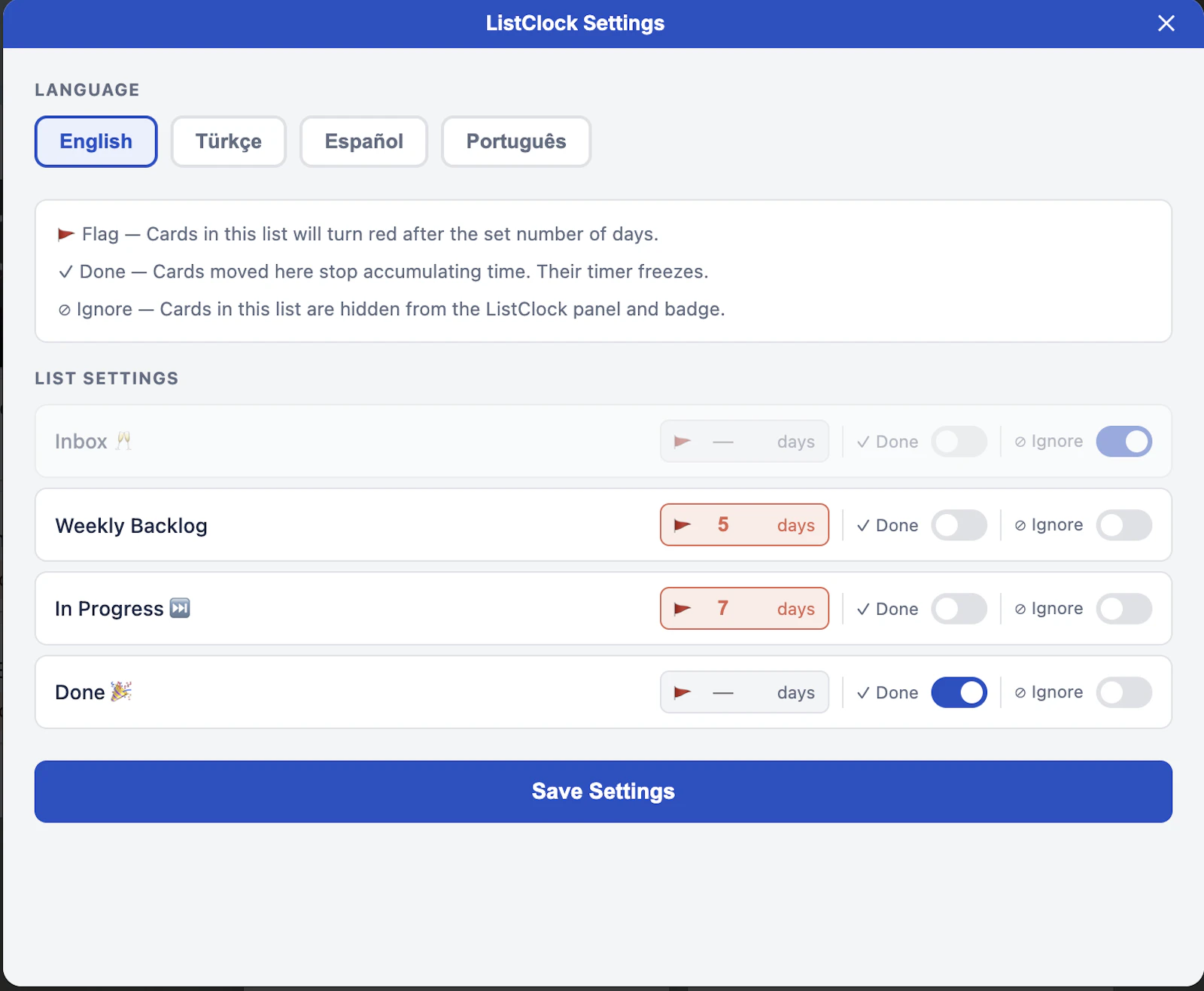 ListClock for Trello screenshot 3