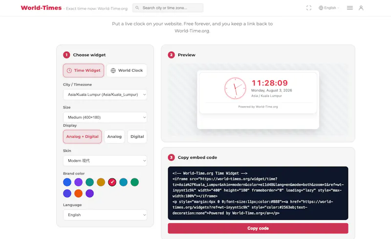 World-Time.org screenshot 3