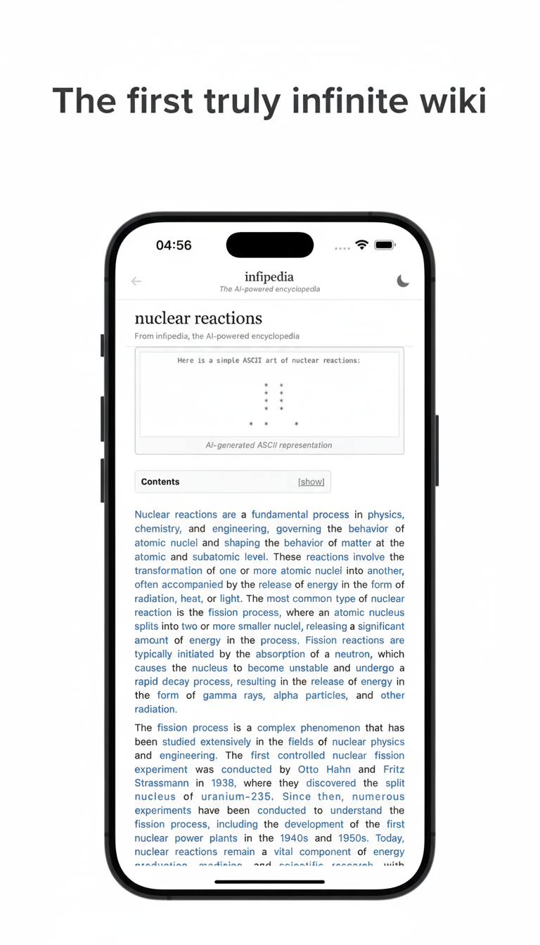 Media infipedia - the first truly infinite wiki- click into topics infinitely! 2