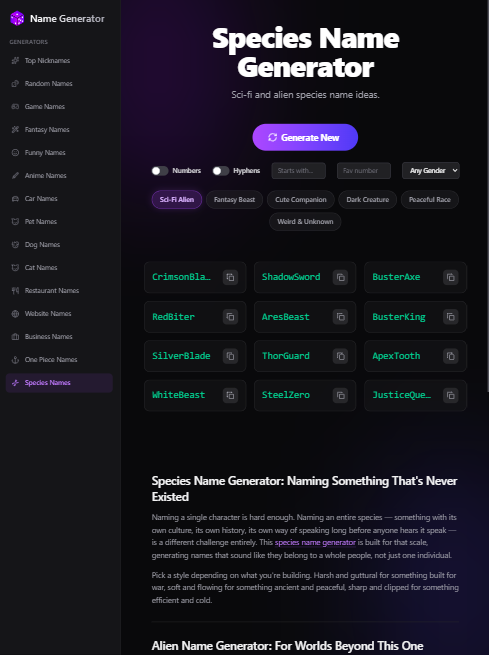 Name Generator gallery image