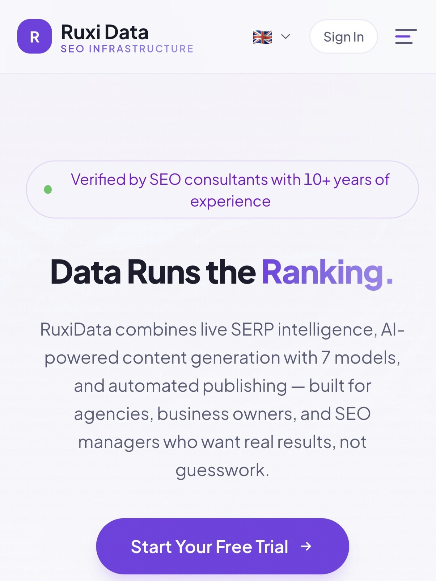 Ruxi Data - SEO Infrastructure