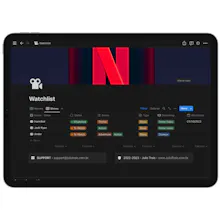 Notion Template - Watchlist gallery image