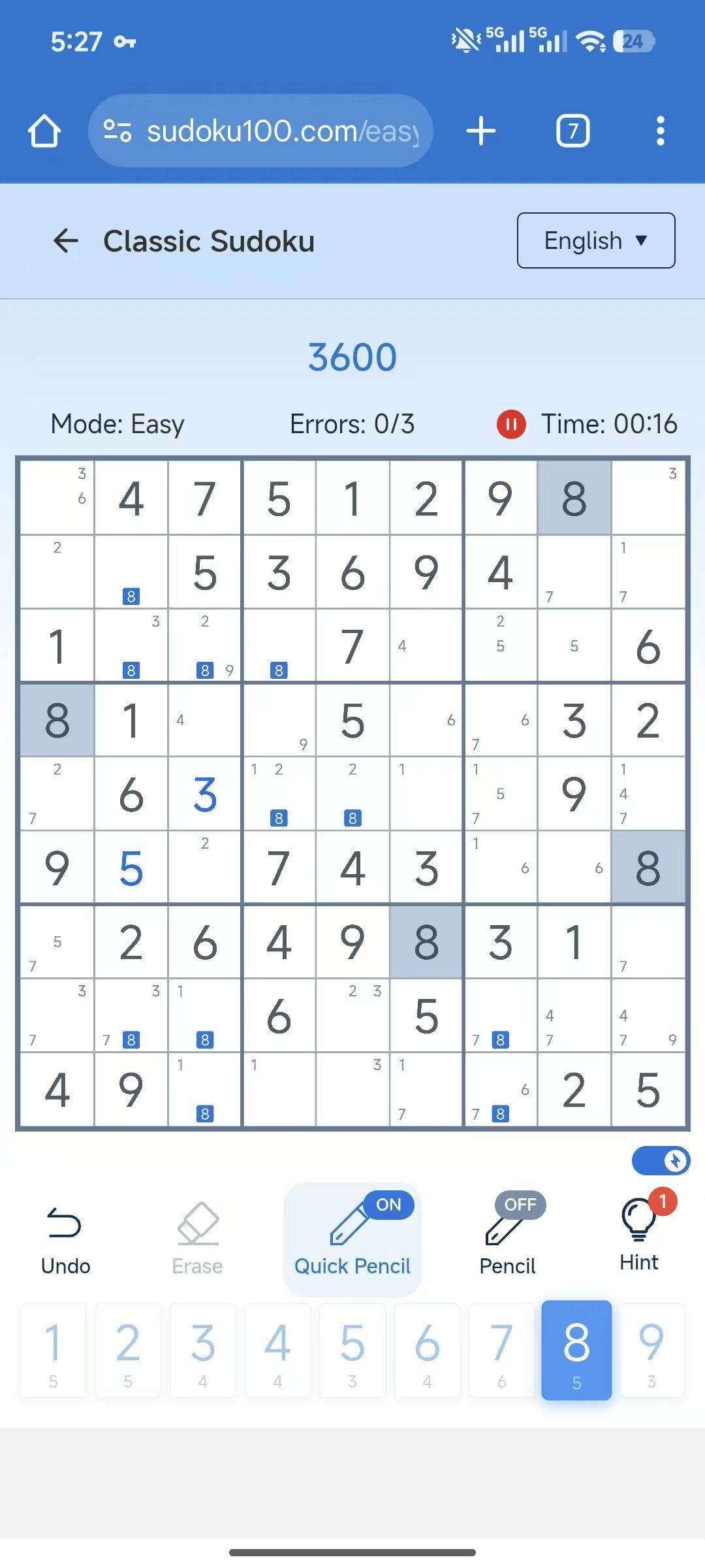 Sudoku100 - Screenshot 3 showing product features and functionality
