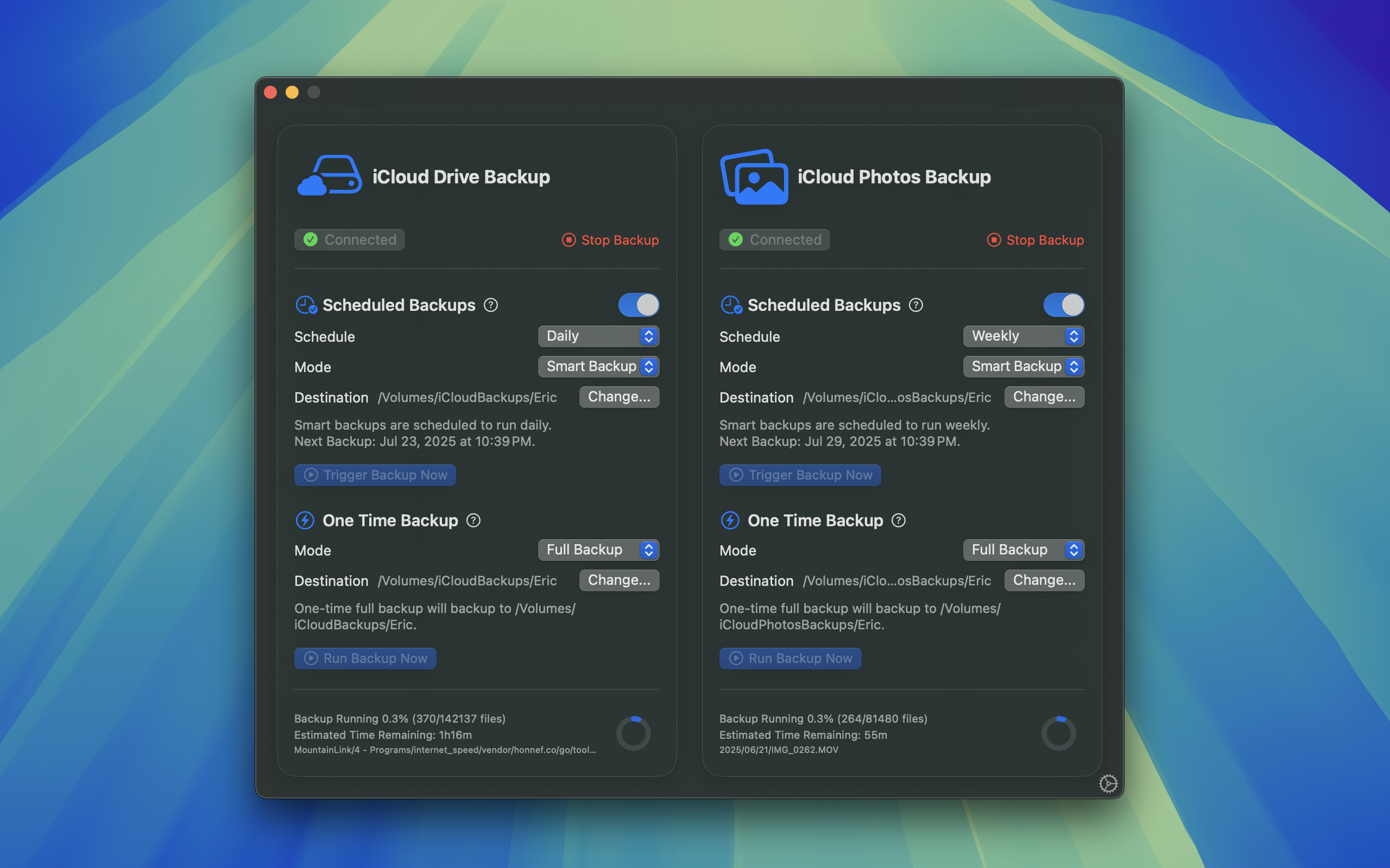 Backup del paracadute - Backup senza soluzione di continuità per iCloud Drive e iCloud foto media 3