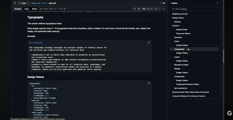 DESIGN.md by Google Stitch screenshot 6