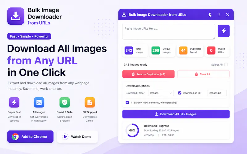Bulk Image Downloader from URLs screenshot 3