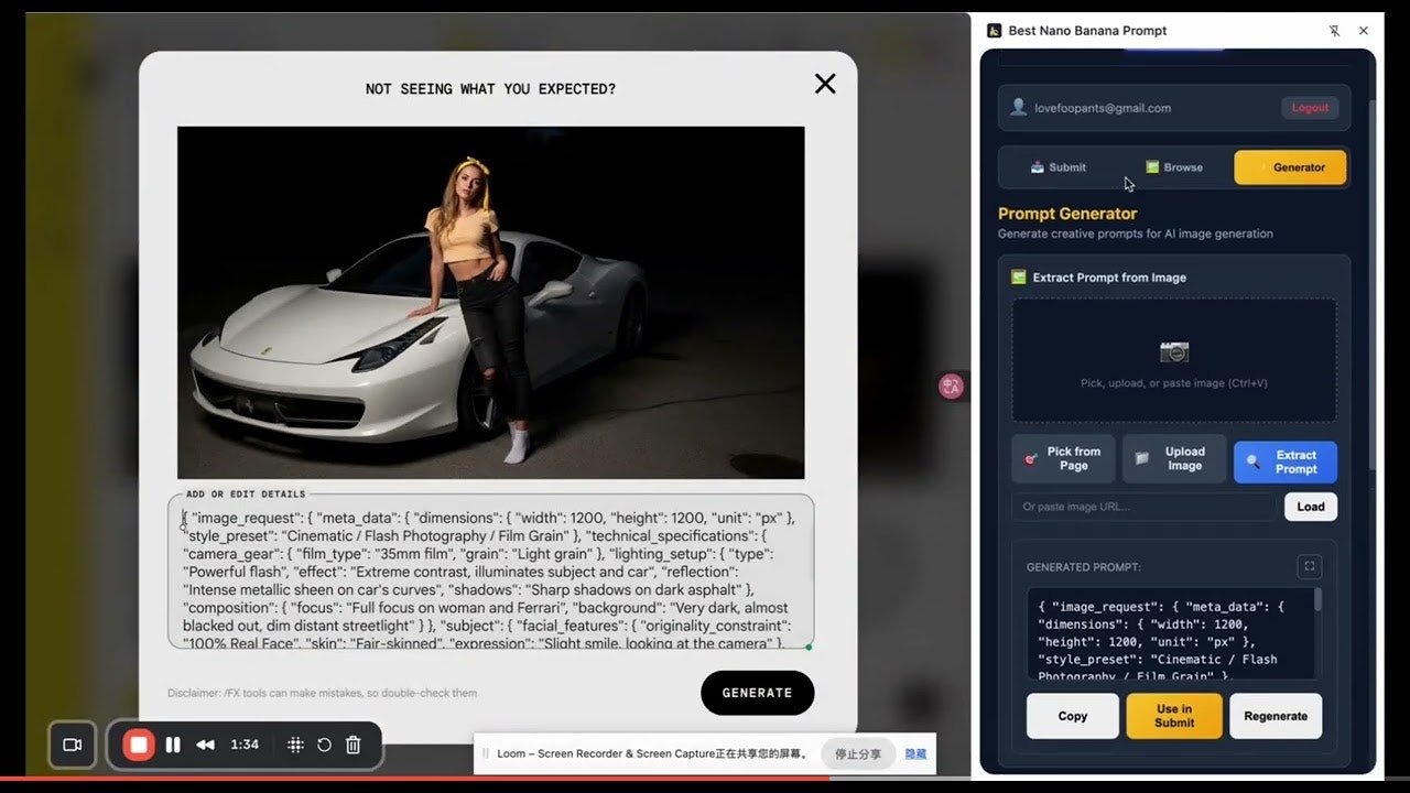 Chrome Extension - Nano Banana Prompt gallery image