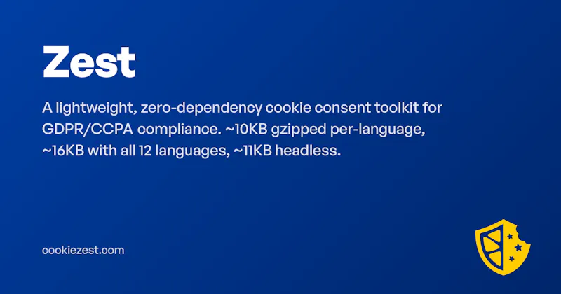 Zest — Cookie Consent screenshot 2