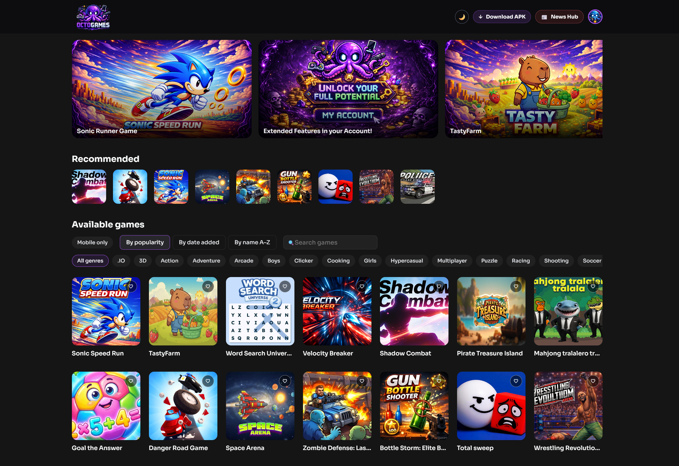 OctoGames - 2000+ desktop & mobile games gallery image