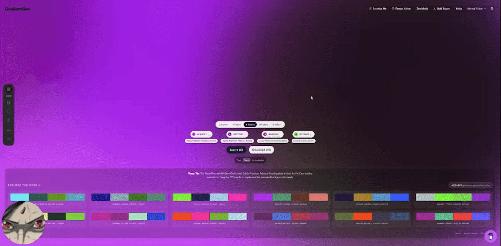GradientGen screenshot 1 (video preview)