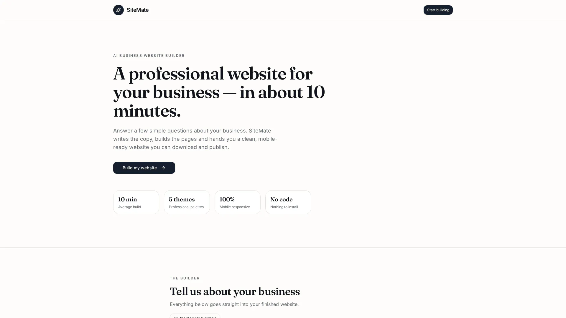 SiteMate — AI Website Builder gallery image