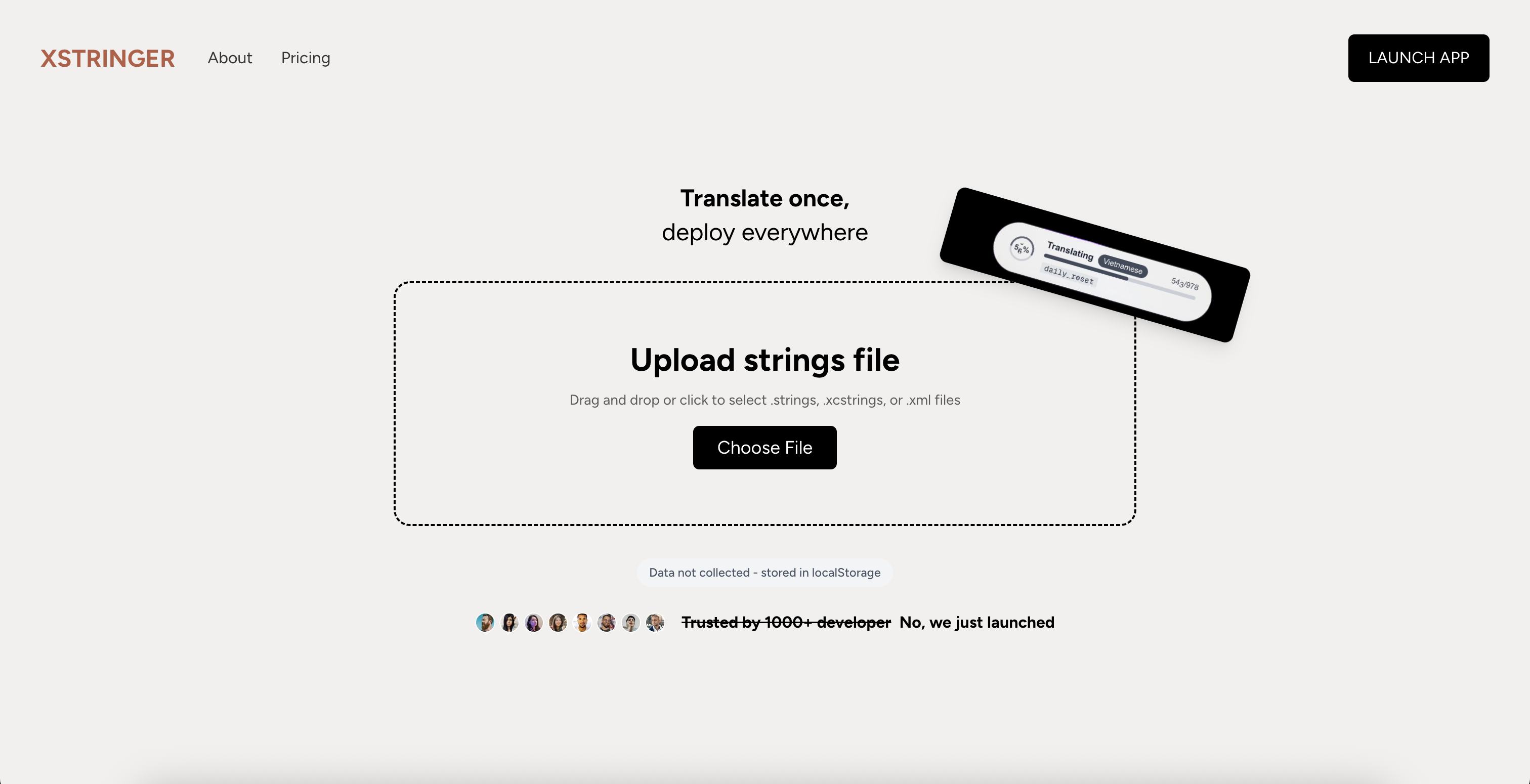 Xstringer - Traduzione multilingue .xcstrings .strings .xml strumento media 2