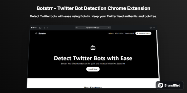 botstrr - 트위터 봇 감지 크롬 확장 미디어 1