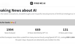 Latest AI News Aggregrator by Find Me AI media 3