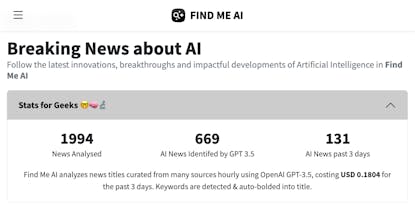 Latest AI News Aggregrator by Find Me AI gallery image