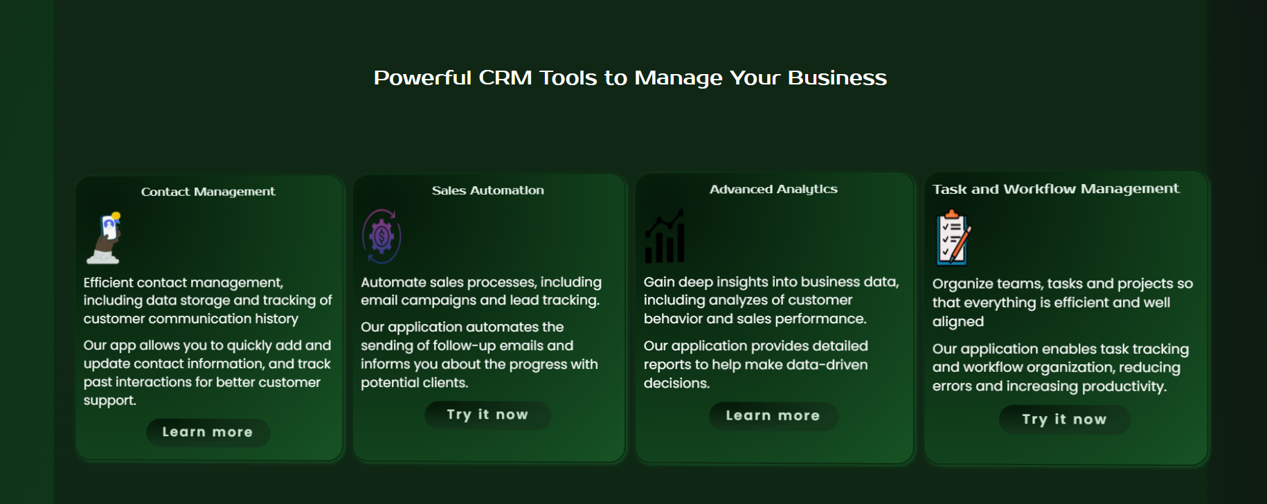 Целевая страница CRM Bubbsell media 1