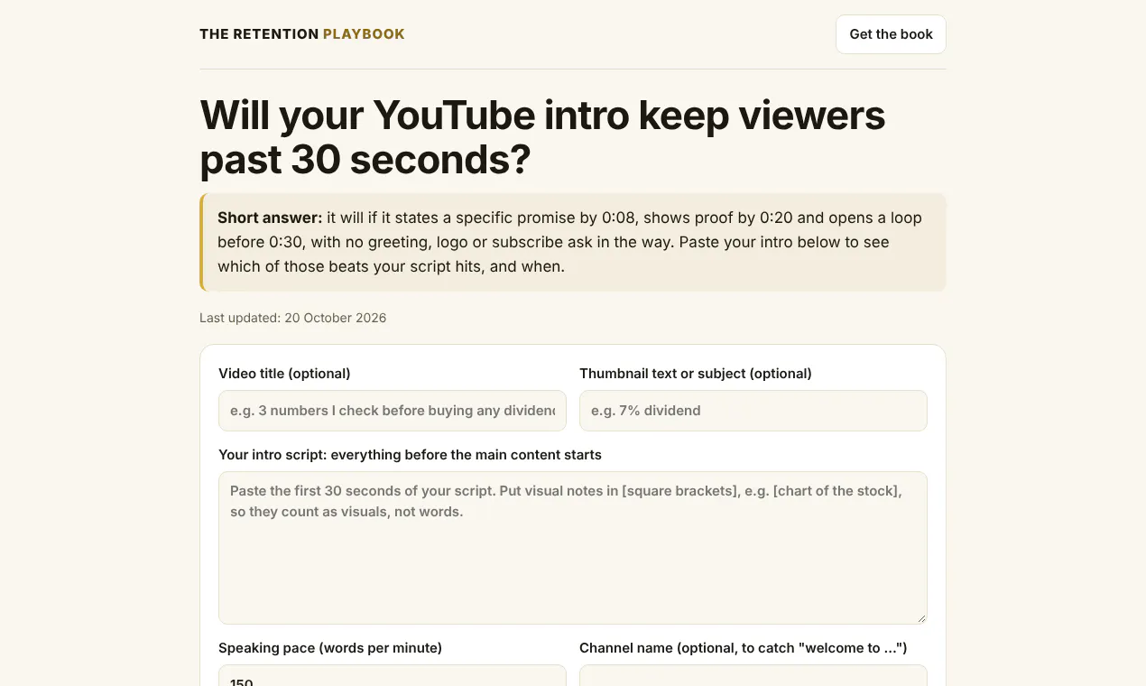 YouTube Hook Checker gallery image