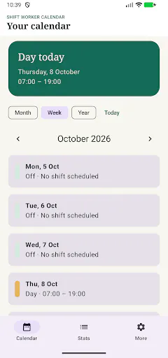 Shift Worker Calendar gallery image