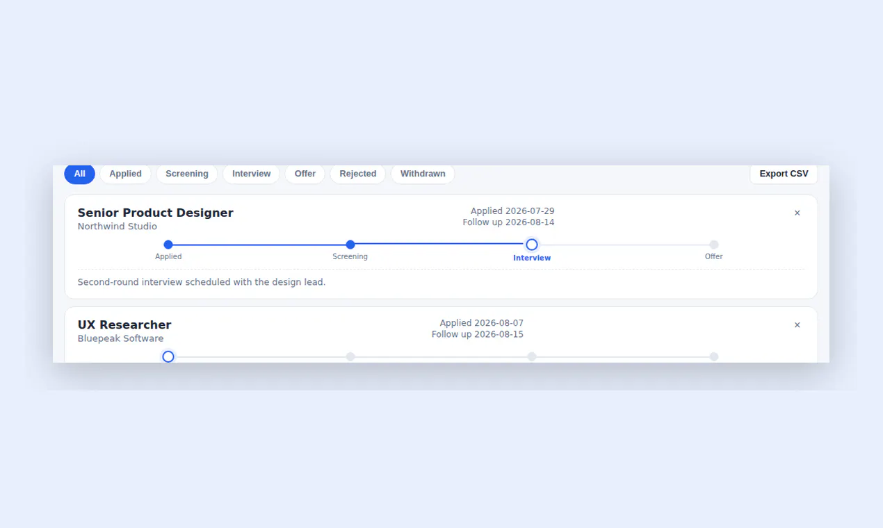 Job Tracker — Follow-Up Manager gallery image