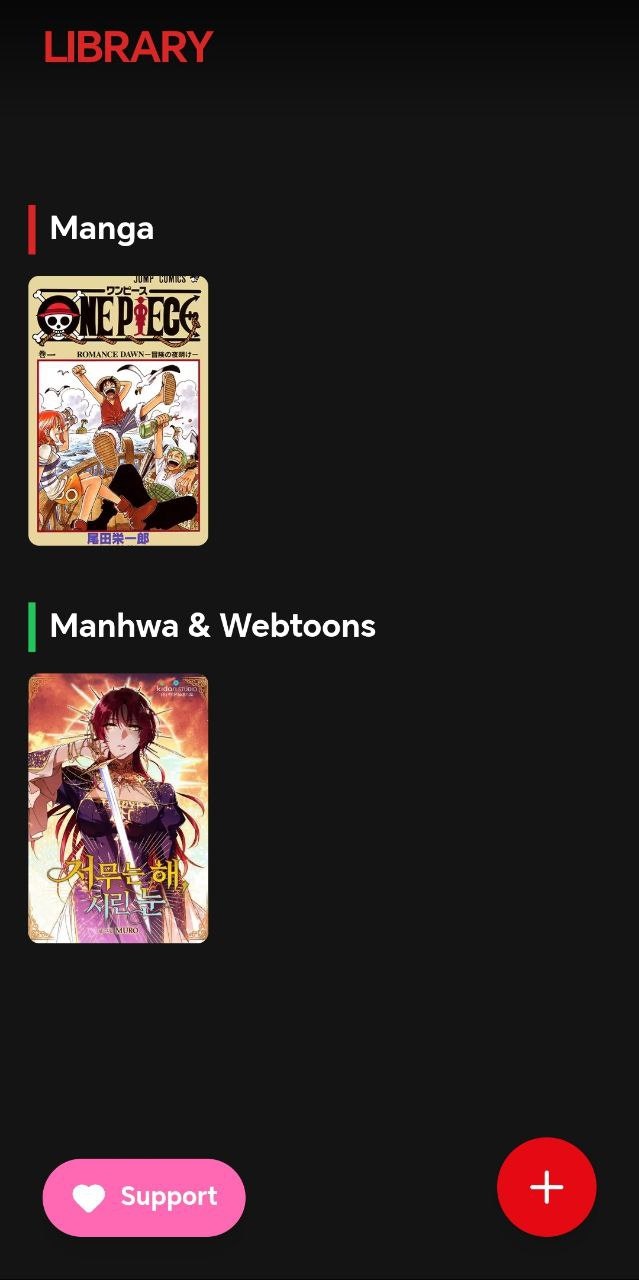 Manga/Webtoon/Manhwa Reader - Main product screenshot demonstrating key features and user interface