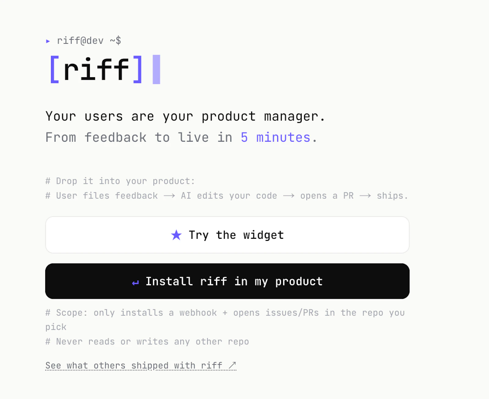RiffDev  screenshot 1