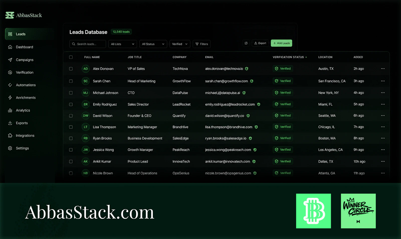 AbbasStack Lead Engine screenshot 3