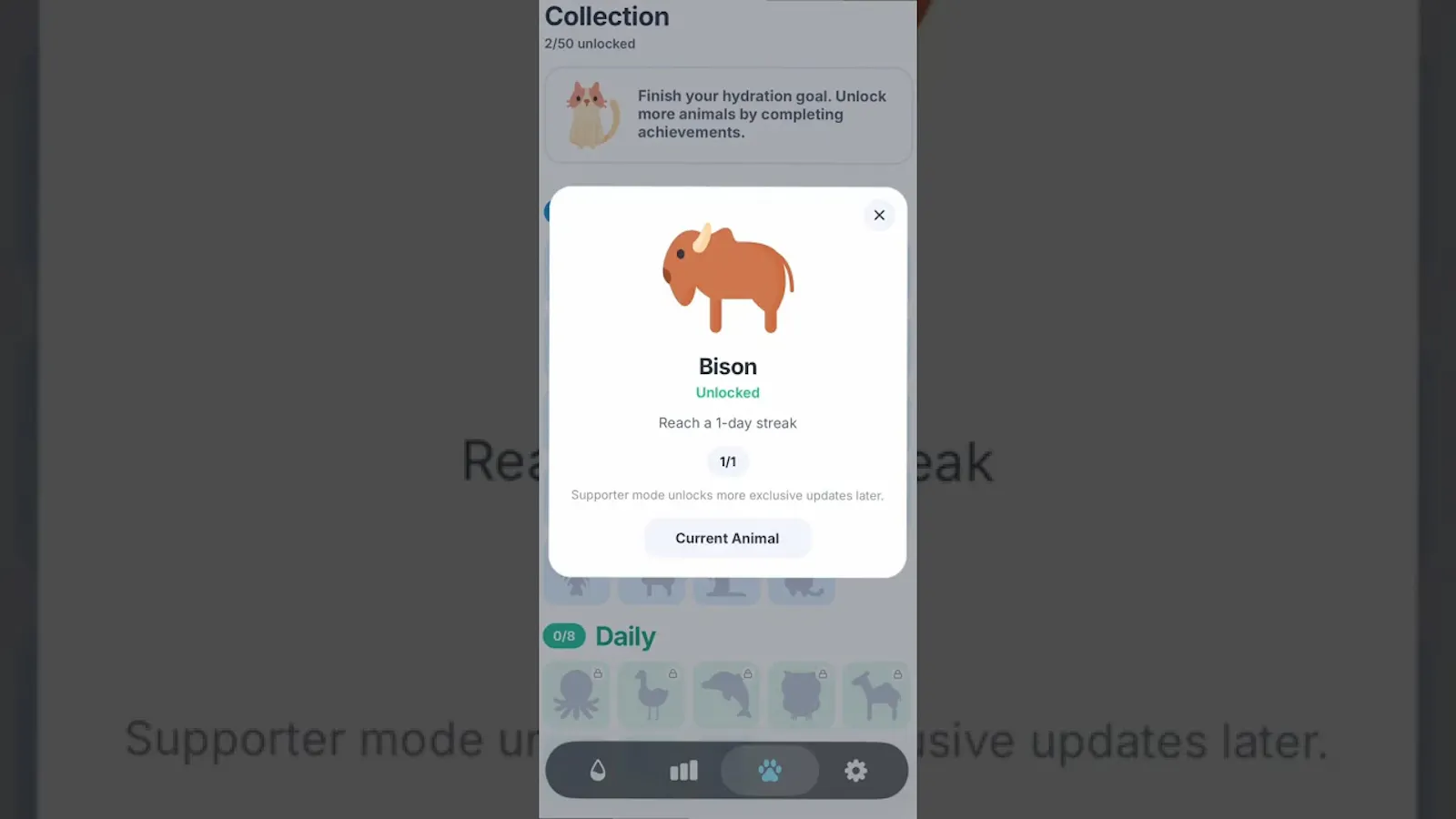 WaterPaw: Hydration tracker screenshot 1 (video preview)