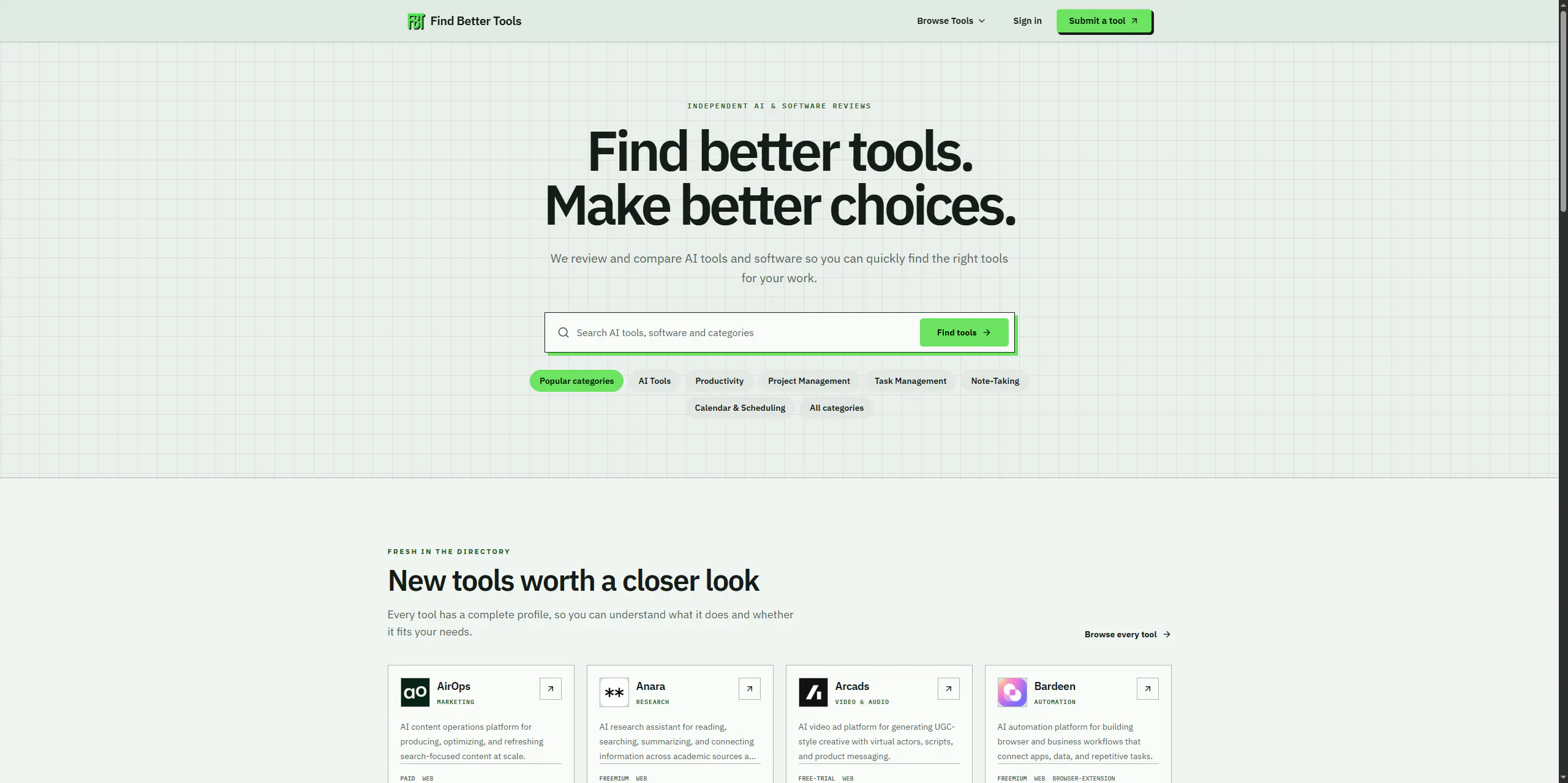 Find Better Tools 截图