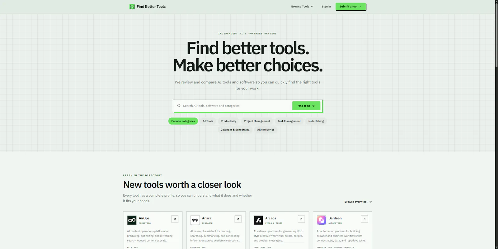 Find Better Tools screenshot 1
