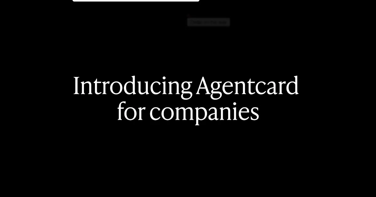 Agentcard for companies