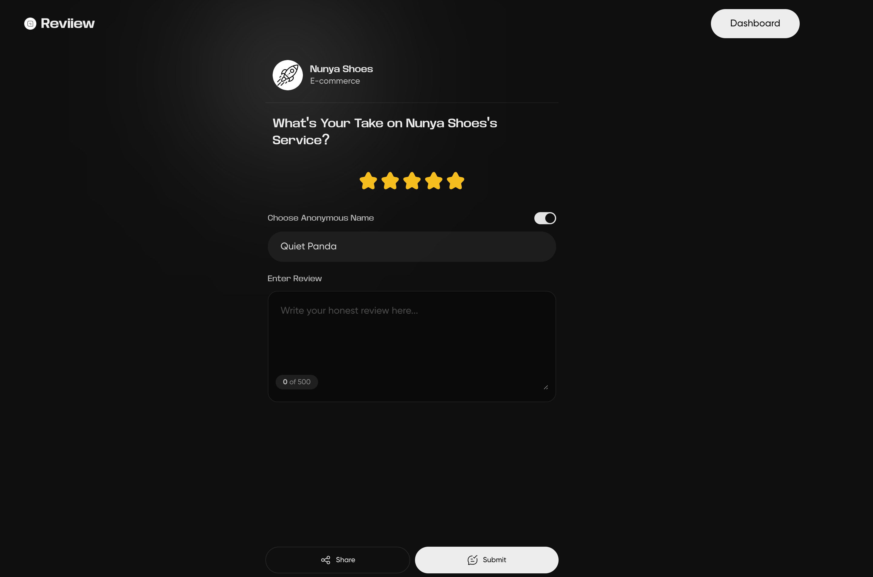 Reviiew - Screenshot 2 showing product features and functionality