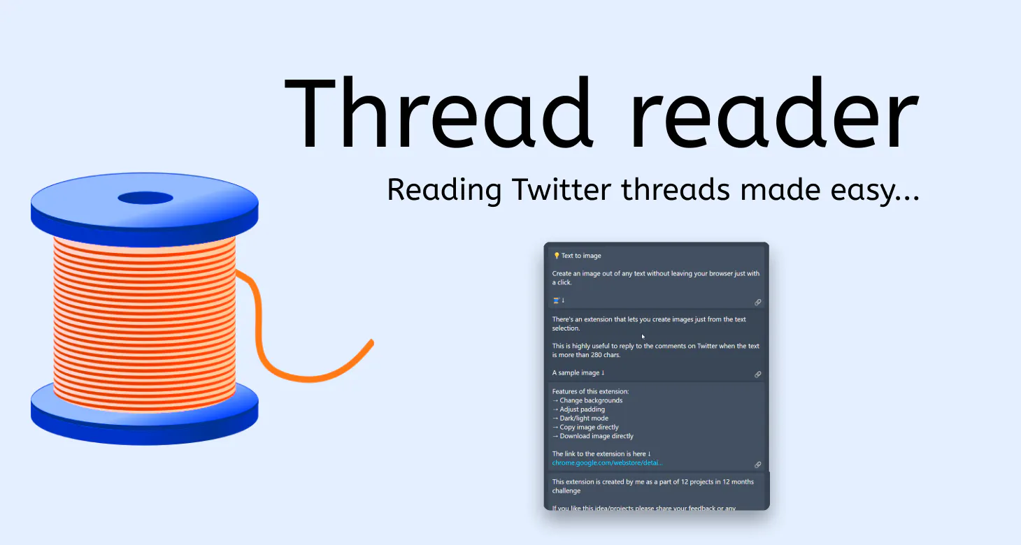 Thread reader: Reading twitter threads is super easy now | Product Hunt