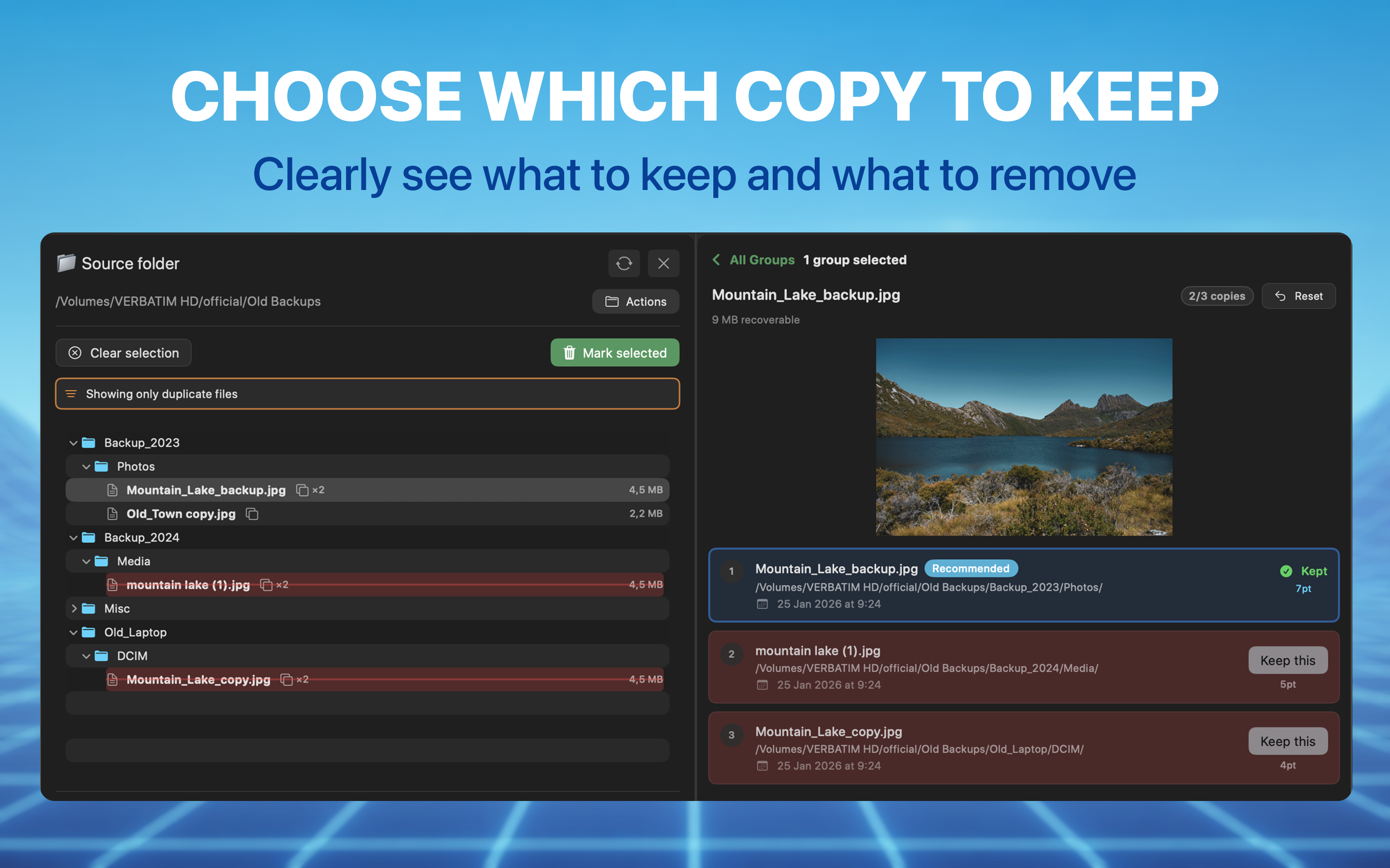 Duplicate Wizard - Screenshot 3 showing product features and functionality