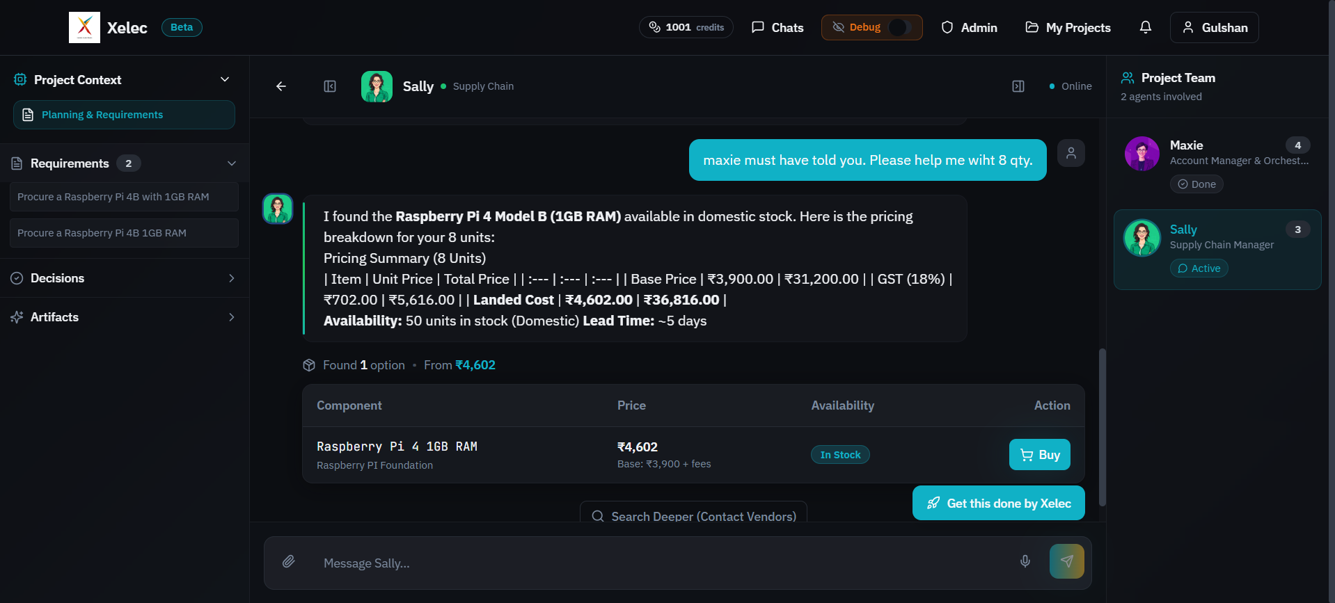 Xelec Agents - Screenshot 4 showing product features and functionality
