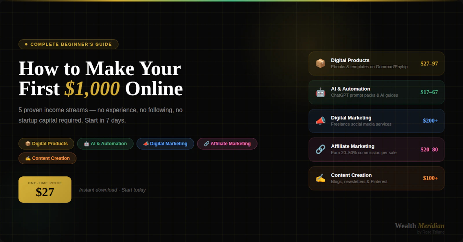 How to Make Your First $1,000 Online screenshot 2