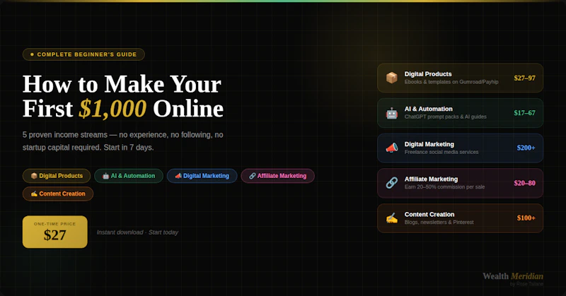 How to Make Your First $1,000 Online screenshot 2