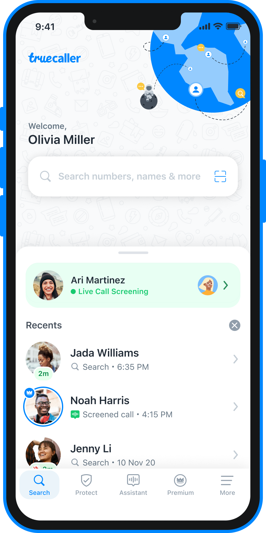 Asistente de TrueCaller - Celección de llamadas media 3