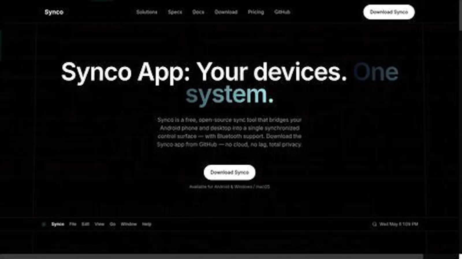 Synco screenshot 1