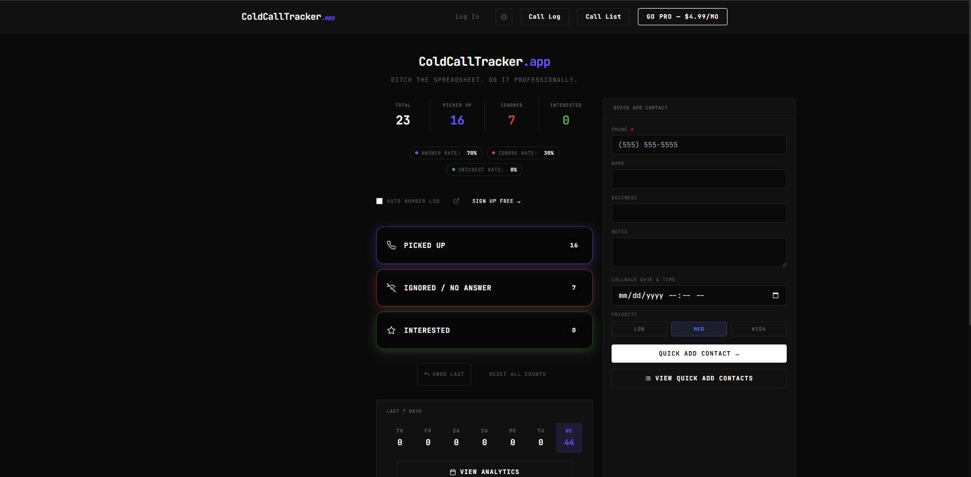 ColdCallTracker gallery image