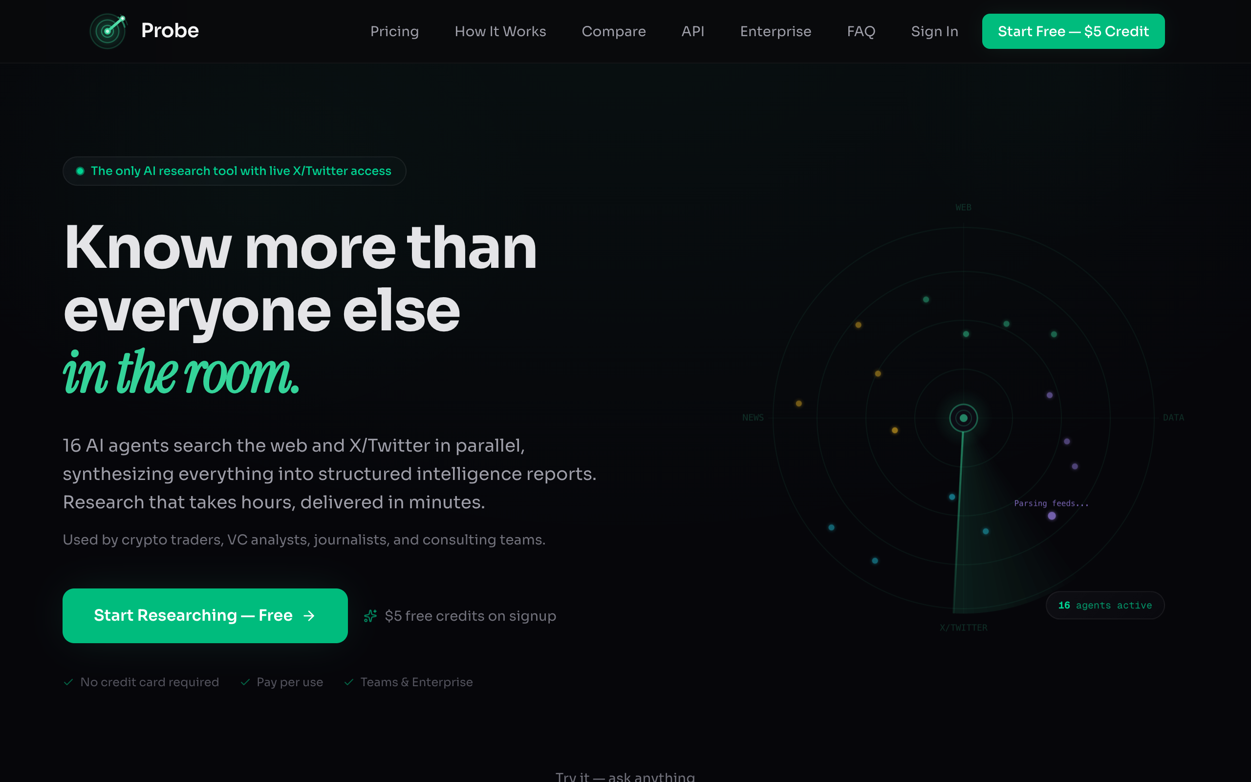 Probe AI - Main product screenshot demonstrating key features and user interface