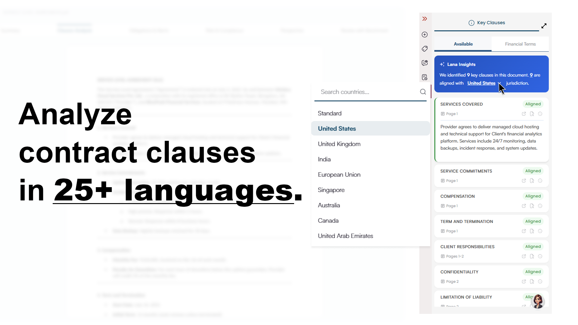 AI Contract Review - Screenshot 3 showing product features and functionality